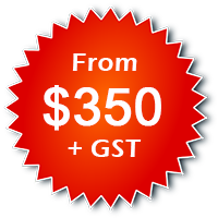 From $350 +GST
